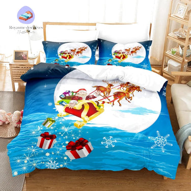 Housse de Couette Père Noel Lune